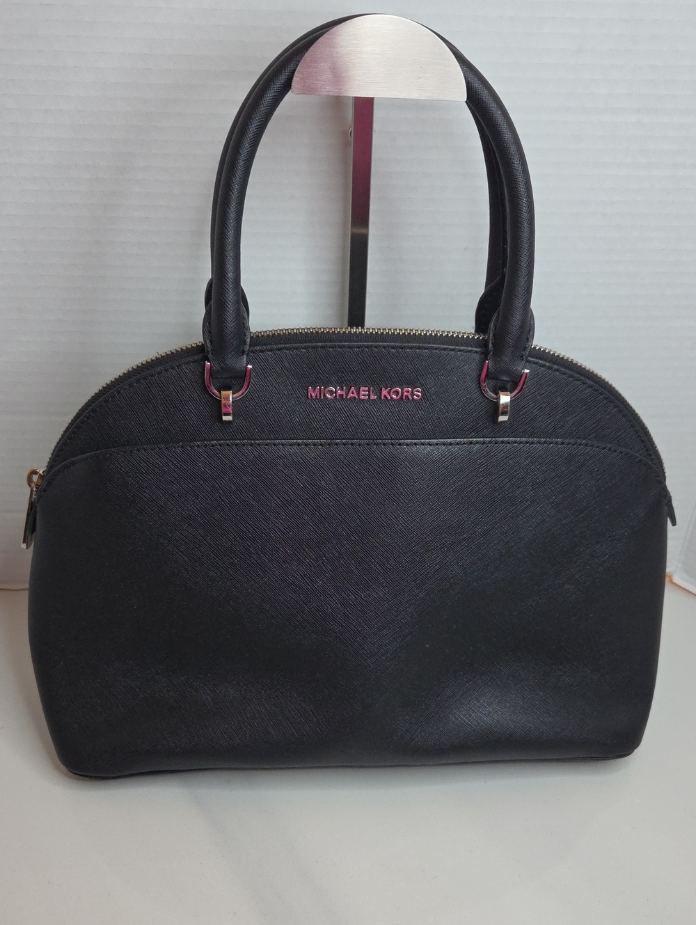 Michael Kors Emmy Large Dome Satchel Saffiano Leather.